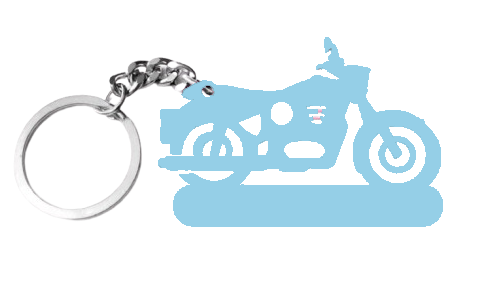 bikekeychainblue Bike Keychains